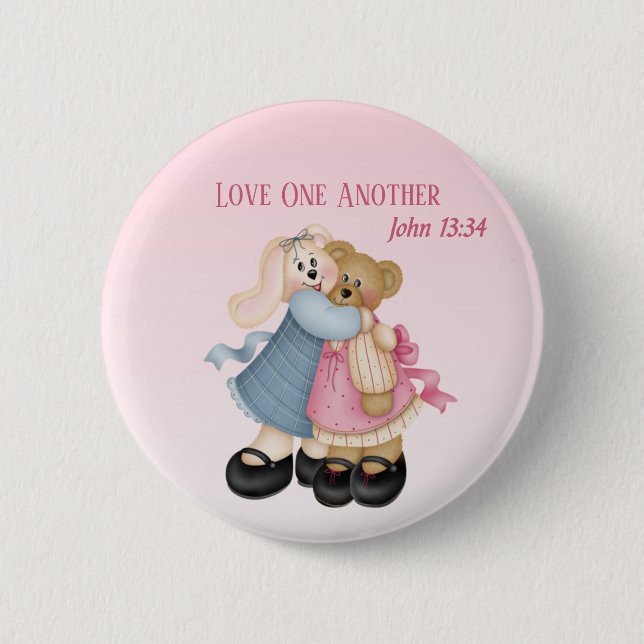 Love One Another Pinback Button (Front)