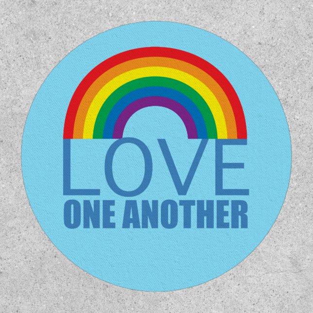 Love One Another Rainbow Christian Patch (Front)