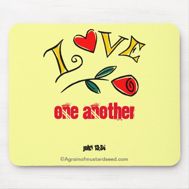 LOVE one another ROSE Mouse Pad (Front)