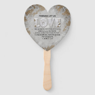 Love One Another Scripture Verse 1 John 4:7-8 Hand Fan