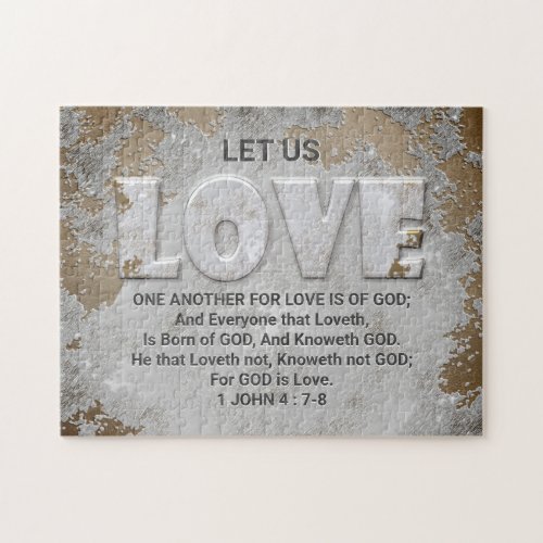 Love One Another Scripture Verse 1 John 47_8 Jigs Jigsaw Puzzle