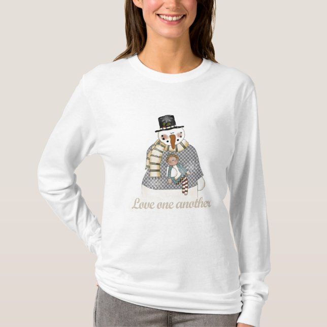 Love One Another Snowman T-shirts and Gifts (Front)