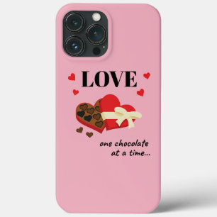 Love One Chocolate at a Time Funny Quote iPhone 13 Pro Max Case