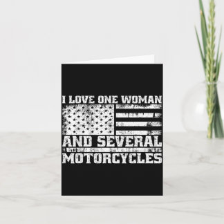 Love One Woman and Several Motorcycles Funny Biker Card