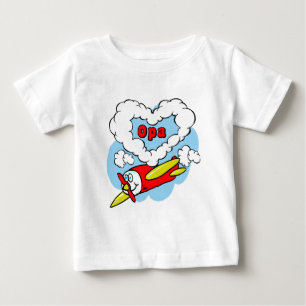 Love Opa Kids Airplane Baby T-Shirt