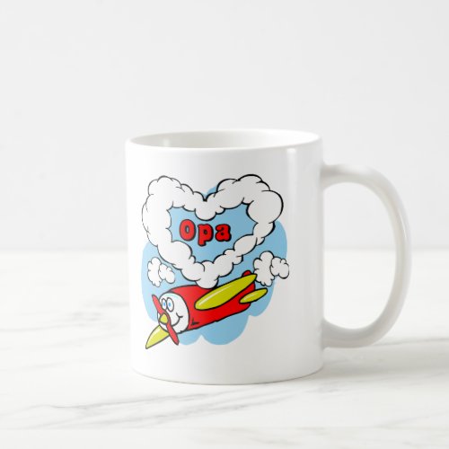 Love Opa Kids Airplane Coffee Mug