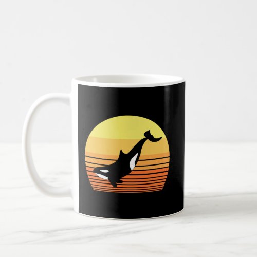 Love Orcas Killer Whale Vintage Retro Sun Themed Coffee Mug