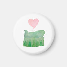 Love Oregon State Watercolor