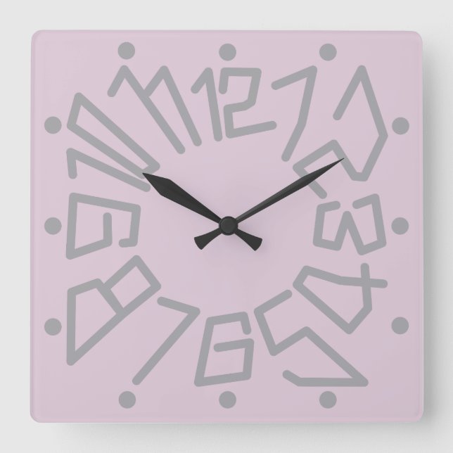 Love ORIGINALS NUMBERS by Masanser Square Wall Clock (Front)