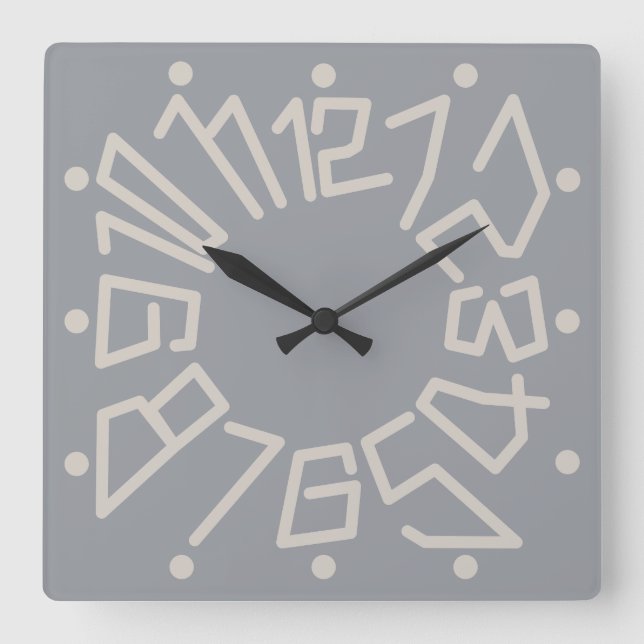 Love ORIGINALS NUMBERS by Masanser Square Wall Clock (Front)