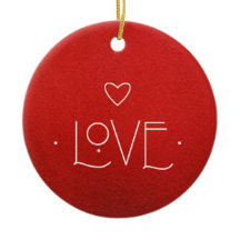 LOVE Ornament, WITH PERSONALIZED MESSAGE ON BACK