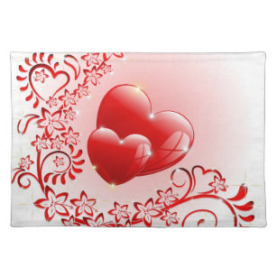 Love Ornamental Hearts Placemat
