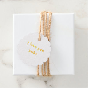 love ornaments foil favor tags