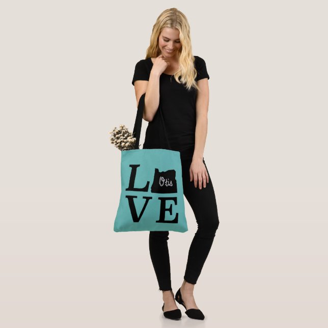 LOVE Otis Rope Black Tote Bag (On Model)