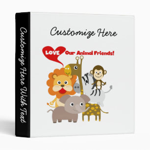 Love Our Animal Friends 3 Ring Binder