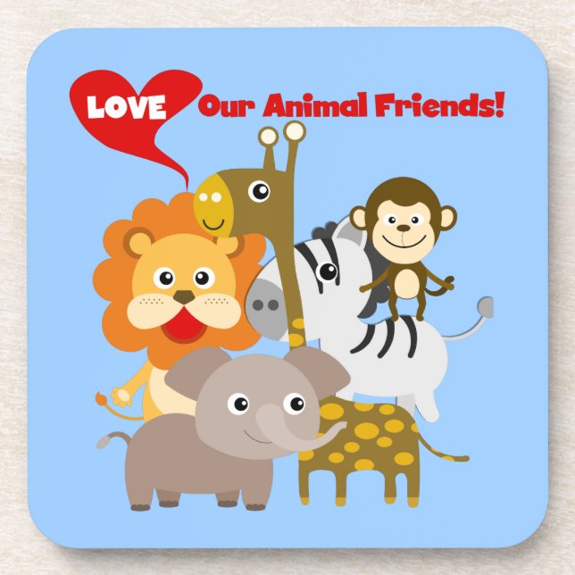 Love Our Animal Friends Beverage Coaster (Front)