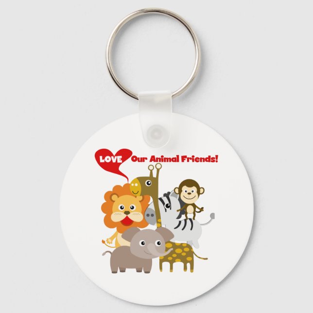 Love Our Animal Friends Keychain (Front)