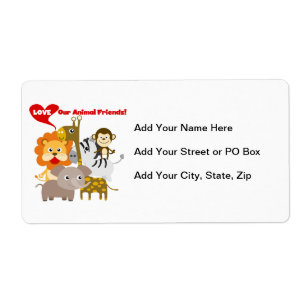 Love Our Animal Friends Label