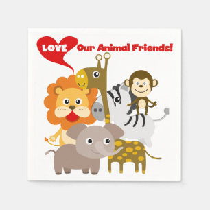 Love Our Animal Friends Napkins