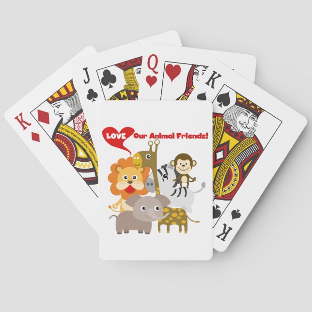 Love Our Animal Friends Poker Cards (Back)