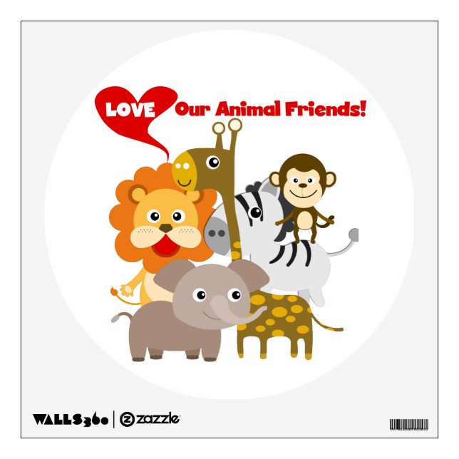 Love Our Animal Friends Wall Sticker (Front)