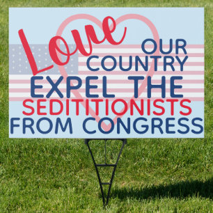 Love Our Country Anti-Sedition Congress Lawn Sign