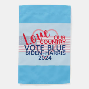 Love Our Country Vote Blue 2024 Garden Flag