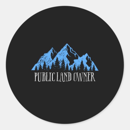 Love Our Public Lands Public Land Owner Classic Round Sticker