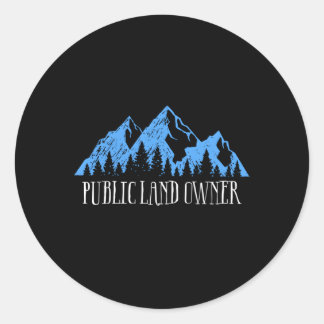 Love Our Public Lands Public Land Owner Classic Round Sticker