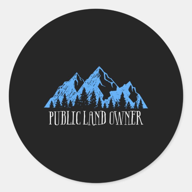 Love Our Public Lands Public Land Owner Classic Round Sticker (Front)
