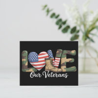 Love Our Veterans Day Proud Military American Flag