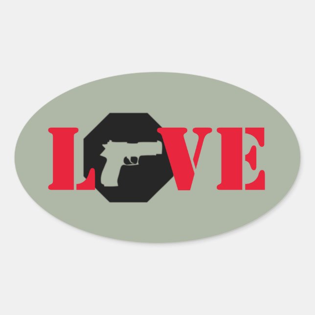 LOVE OVAL STICKER (Front)
