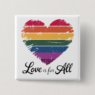 Love over hate Gay pride and rights support Button