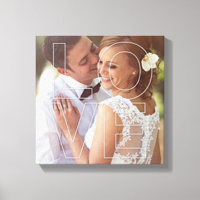LOVE Overlay Custom Photo Canvas (Front)