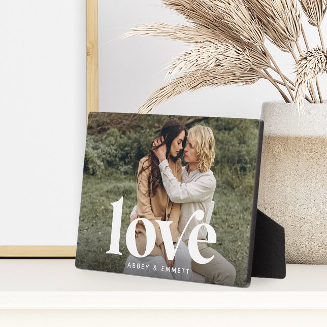 Love Overlay Personalized Couples Photo Plaque (Creator Uploaded)