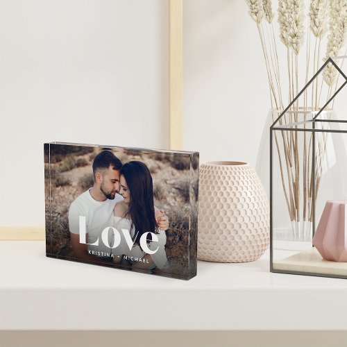 Love Overlay Personalized Photo Block