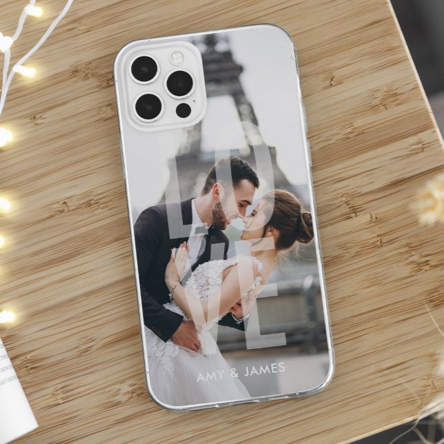 "Love" Overlay Personalized Photo iPhone 15 Pro Max Case (Creator Uploaded)