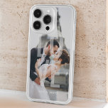 "Love" Overlay Personalized Photo iPhone 15 Plus Case<br><div class="desc">Simple and modern personalized photo and text design.</div>