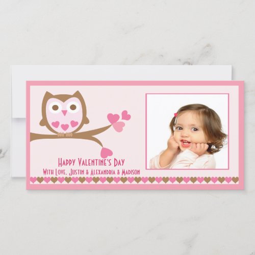 Love Owl Valentines Day Holiday Card