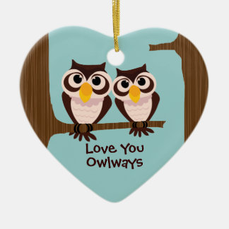Love Owls Christmas Holiday Ornament