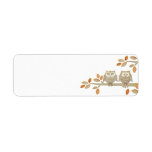 Love Owls In Tree Label at Zazzle