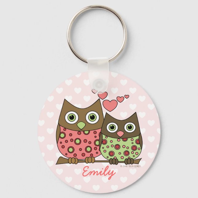 Love Owls Keychain (Front)