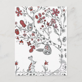 Love owls postcard
