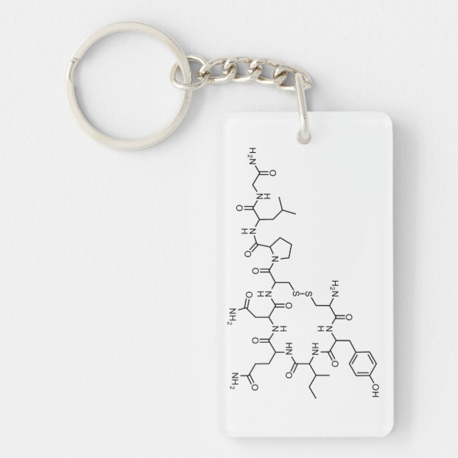 love oxytocin chemical formula chemistry element s keychain (Front)