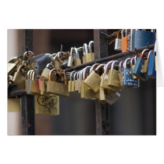 Love Padlocks, Prague Cards (Front Horizontal)