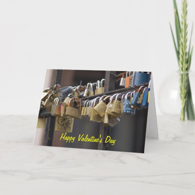 Love Padlocks, Prague Holiday Card (Front)