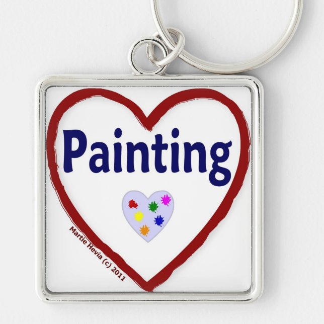 Love: Painting - Keychain (Front)