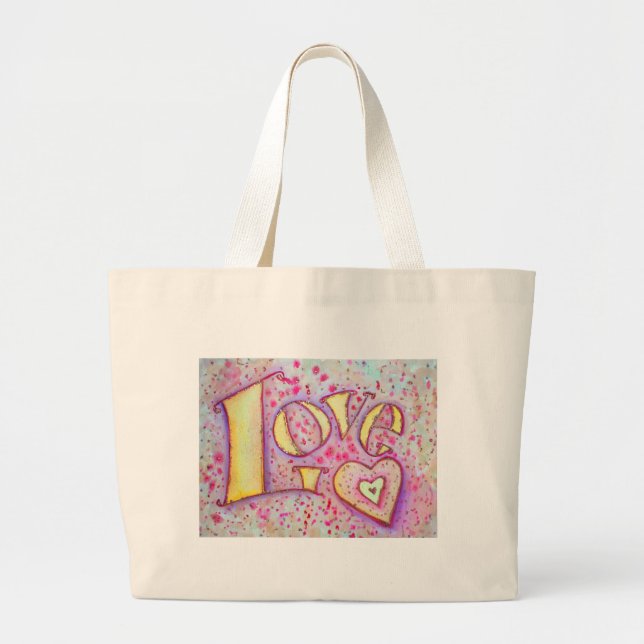 Love Painting Large Tote Bag (Front)