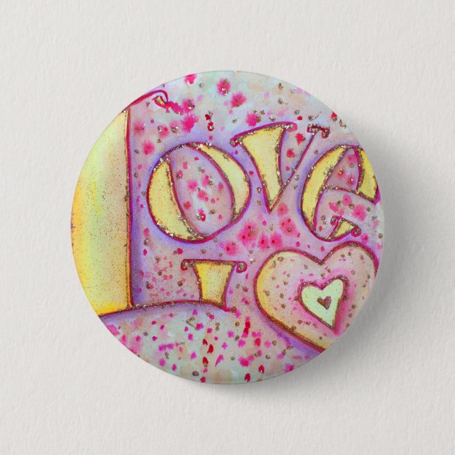 Love Painting Pinback Button (Front)