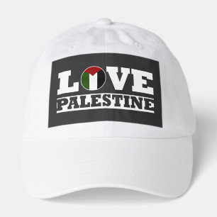 Love Palestine Palestinian Flag Embroidered Baseba Hat